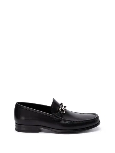 Shop Ferragamo `chris` Loafers In Black  