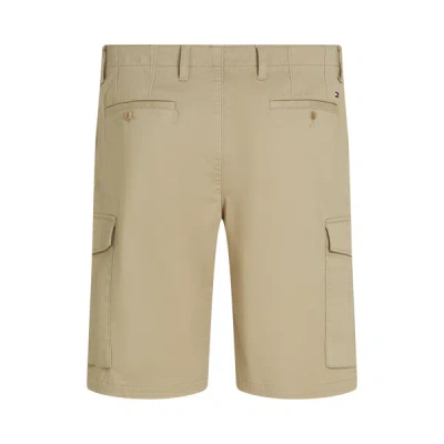 Shop Tommy Hilfiger Plain Bermuda Shorts In Beige