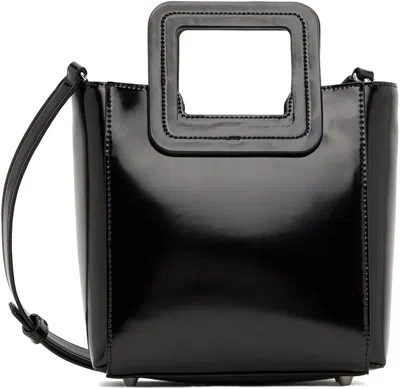 Shop Staud Women's Black Leather Mini Shirley Bag Handbag Crossbody