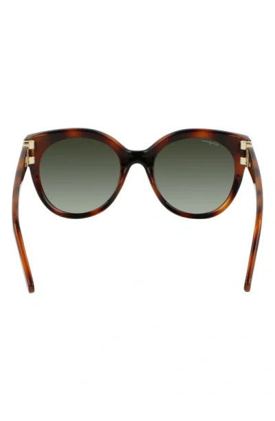 Ferragamo Gancini 53mm Round Sunglasses In Tortoise