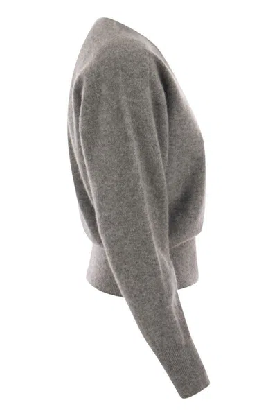 Shop Vanisé Francy - Cashmere V-neck Sweater In Grey