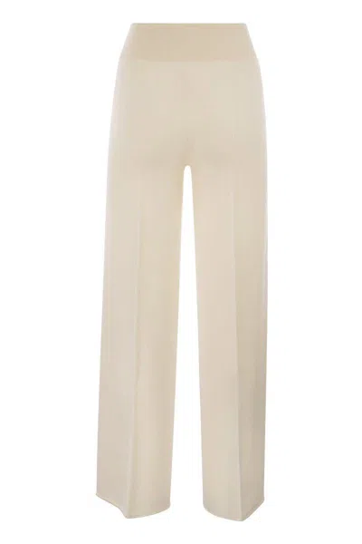Shop Vanisé Twist - Cashmere Wide-leg Trousers In White