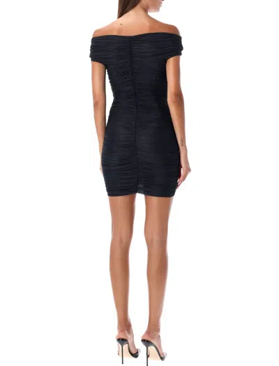 Shop The Andamane Nicole Ruched Mini Dress In Black