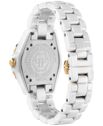 Shop Philipp Plein Women's Heaven White Ceramic Bracelet Watch 38mm