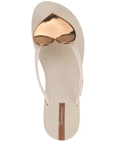 Ipanema Women's Wave Heart Sparkle Flip-flop Sandals In Black