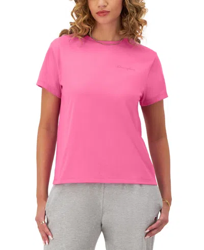 Shop Champion : Women's The Classic Crewneck T-shirt In Marzipan Pink