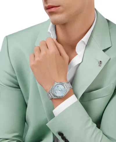 Philipp Plein Date Superlative Crystal Watch In Stainless