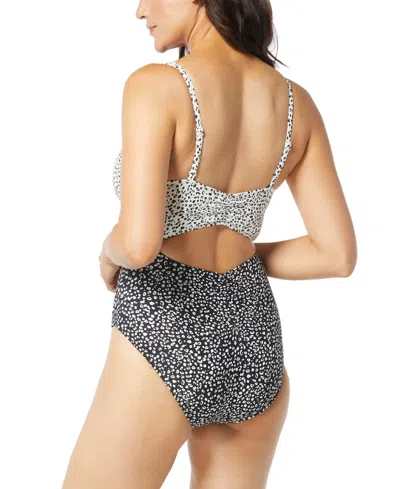 Shop Coco Reef Women's Sassy Animal-print Monokini One-piece Swimsuit In Cast-black