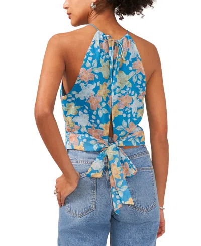 Shop 1.state Women's Printed Halter Top In Naples Blue