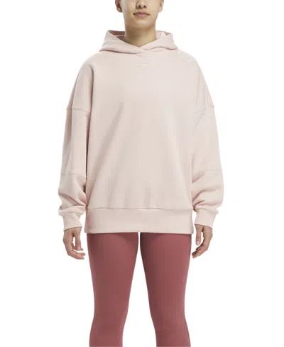 Shop Reebok Women's Lux Oversized Sweatshirt Hoodie, A Macy's Exclusive In Possibly Pink