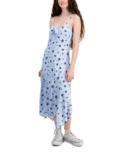 Shop Tinseltown Juniors' Rosette Midi Dress In Skylight Blue
