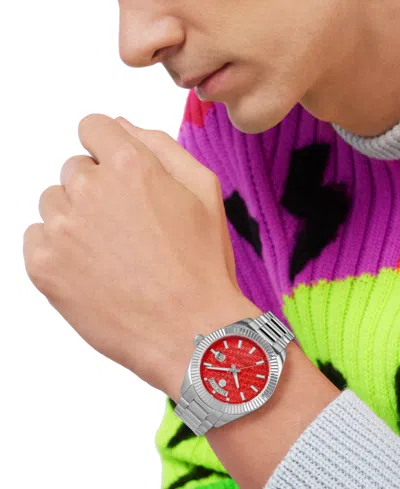 Shop Philipp Plein Men's Date Superlative Stainless Steel Bracelet Watch 42mm