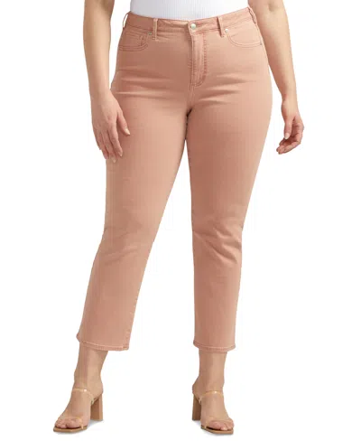 Shop Silver Jeans Co. Plus Size Isbister Straight-leg Jeans In Dusty Coral