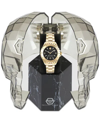 Shop Philipp Plein Women's Heaven Gold Ion Plated Stainless Steel Bracelet Watch 38mm