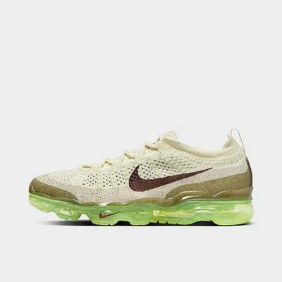 Shop Nike Men's Air Vapormax 2023 Flyknit Running Shoes In Coconut Milk/neutral Olive/coconut Milk/earth