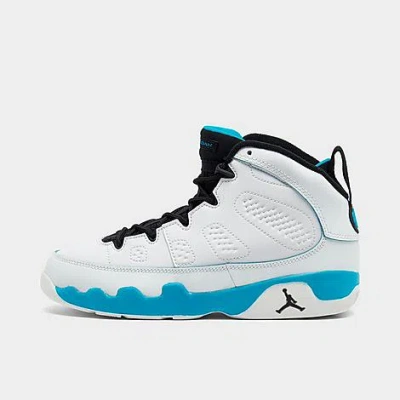 Shop Nike Jordan Little Kids' Air Retro 9 Basketball Shoes In Summit White/black/dark Powder Blue