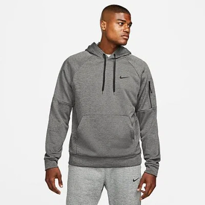 Nike Men's  Therma Therma-fit Hooded Fitness Pullover In Grey