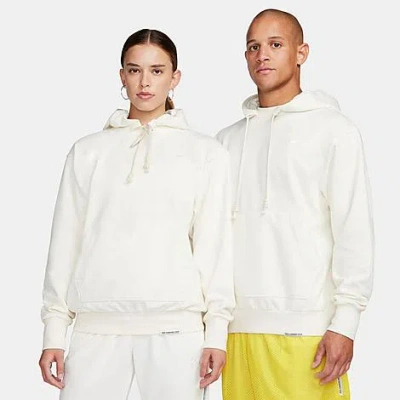 Shop Nike Men's Dri-fit Standard Issue Pullover Basketball Hoodie In Phantom/heather/pale Ivory