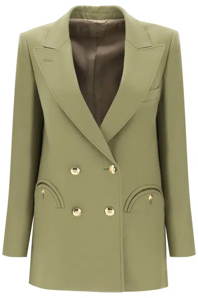 Shop Blazé Milano 'everyday Exit' Double-breasted Blazer In Green