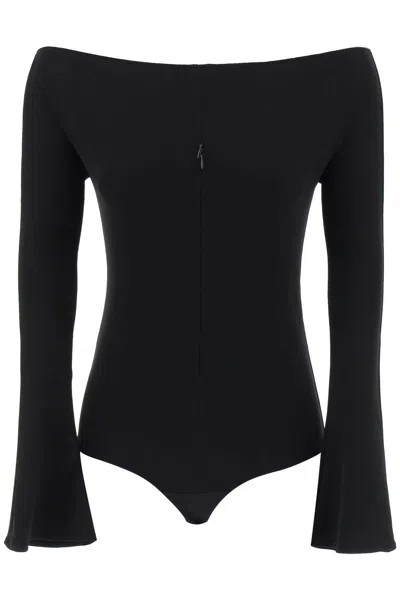 Shop Courrèges "invisible Front Zip Bodycon Dress" In Black