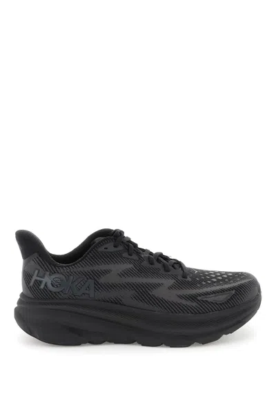 Shop Hoka Clifton 9 Sneakers In Black