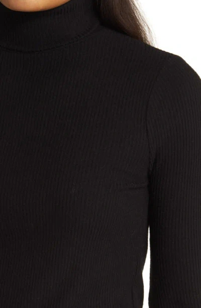Faherty Legend Rib Turtleneck Sweater In Black