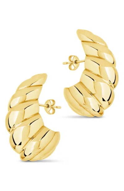 Shop Sterling Forever Bobine Twist Stud Earrings In Gold