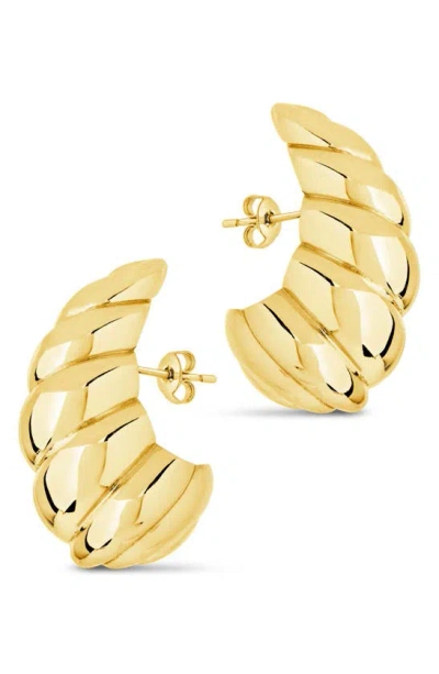 Sterling Forever Bobine Statement Earrings In 14k Gold Plated In Gold