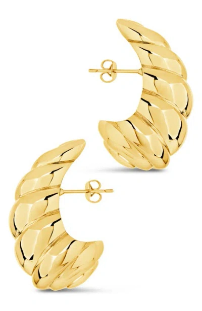 Shop Sterling Forever Bobine Twist Stud Earrings In Gold