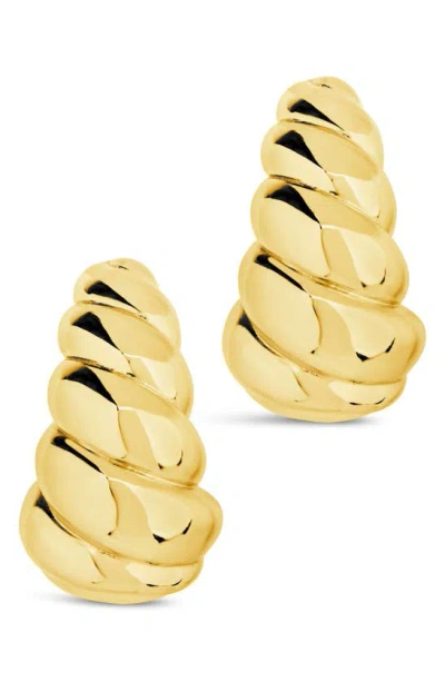 Shop Sterling Forever Bobine Twist Stud Earrings In Gold
