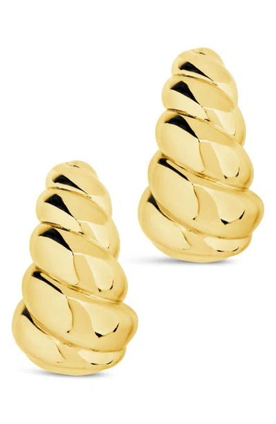 Sterling Forever Bobine Statement Earrings In 14k Gold Plated In Gold