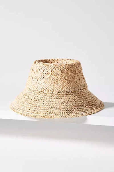Shop Wyeth Double-weave Straw Bucket Hat In Beige