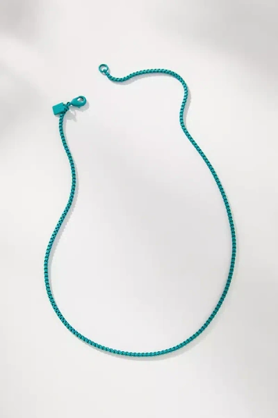 Shop Crystal Haze Plastalina Chain Necklace In Blue