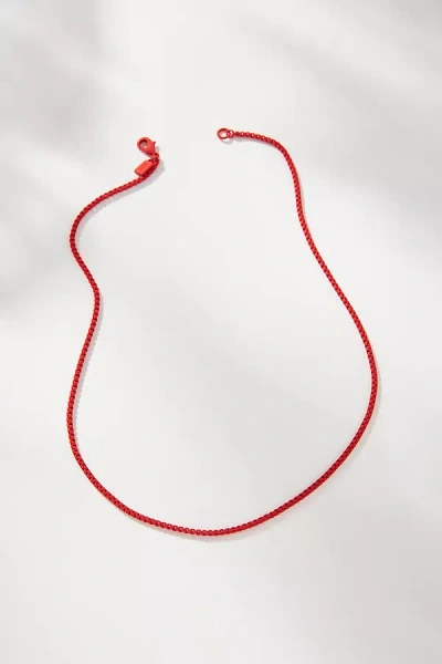 Shop Crystal Haze Plastalina Chain Necklace In Red