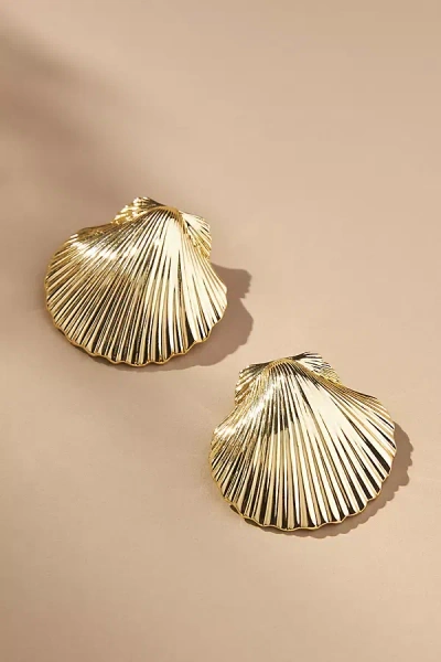 Shop Mignonne Gavigan Anisah Shell Post Earrings In Gold