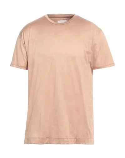 Shop Daniele Fiesoli Man T-shirt Camel Size Xxl Cotton In Beige