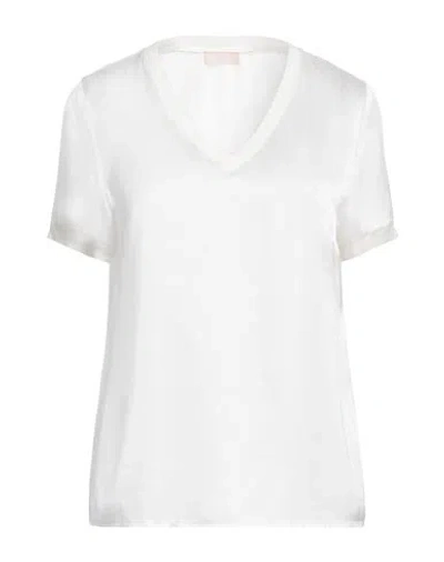 Shop Liu •jo Woman Top White Size 6 Viscose