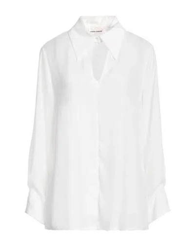 Shop Sandro Ferrone Woman Top White Size L Polyester