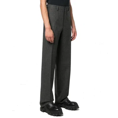 Shop Prada Virgin Wool Pants In 灰色的