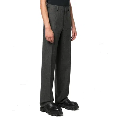 Prada Virgin Wool Pants In 灰色的
