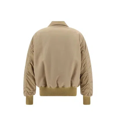 Palm Angels Padded Bomber Jacket Men In Beige
