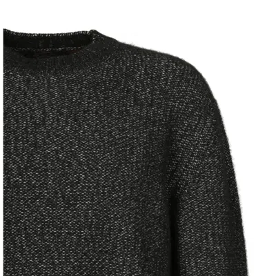 Loro Piana Textured Knit Dunstan Sweater With Ribbed Trims In Black