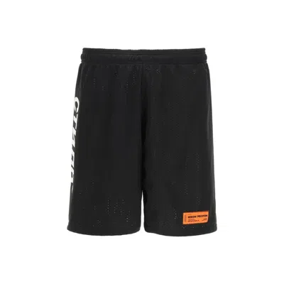 Shop Heron Preston Ctnmb Basket Shorts In 黑色的