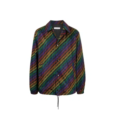 Givenchy Rainbow Chain Nylon Jacket Men In Black