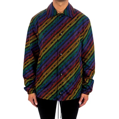 Givenchy Rainbow Chain Nylon Jacket Men In Black