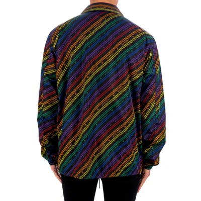 Givenchy Rainbow Chain Nylon Jacket Men In Black