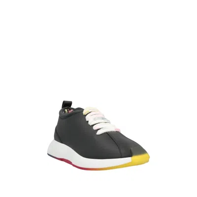 Shop Giuseppe Zanotti Leather Sneakers In 黑色的