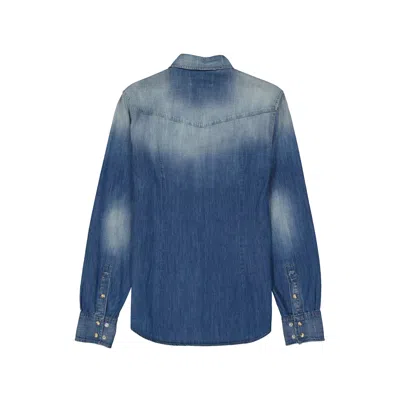 Shop Dolce & Gabbana Denim Shirt In 蓝色的