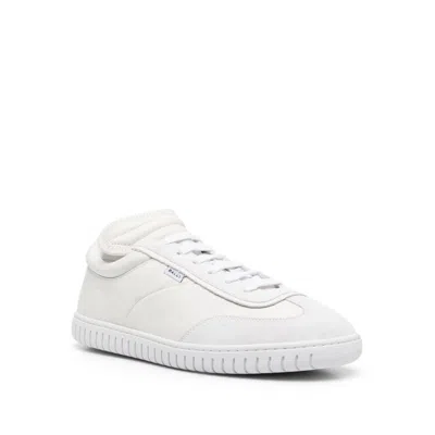 Shop Bally Leather Sneakers In White