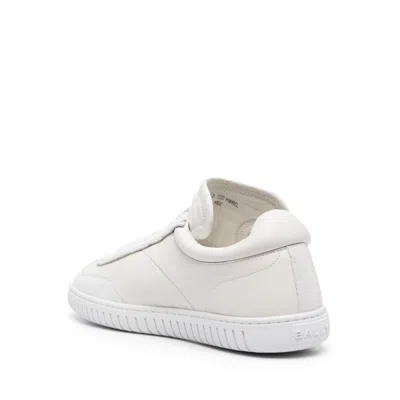 Shop Bally Leather Sneakers In White